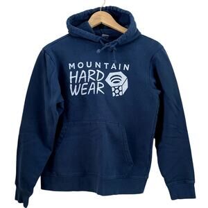 Mountain Hard Wear Men's Hoodie Sweatshirt Kangaroo Pocket Size Small-Blue‎